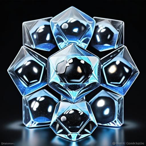 Glass bricks hexagons octagons pentagons ice triangles squares circles