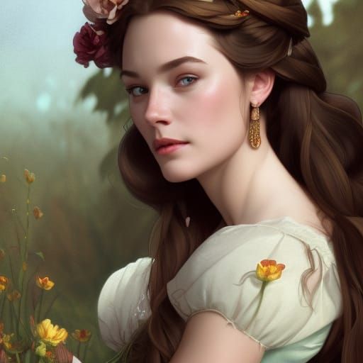 Brunette Princess - AI Generated Artwork - NightCafe Creator