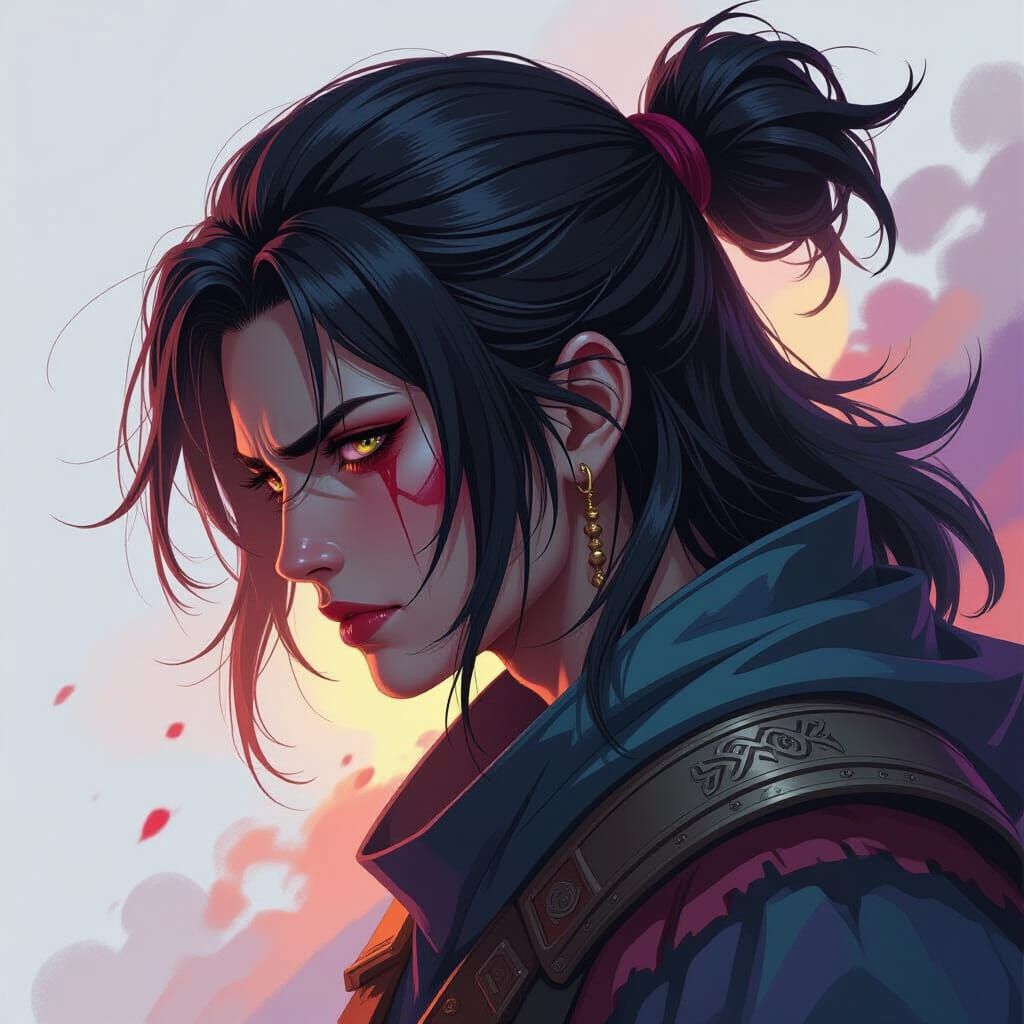 Furious Character Profile Portrait in Hyperrealistic Style