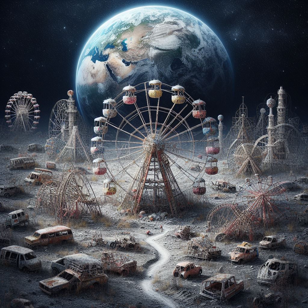 Abandoned Amusement Park On The Moon
