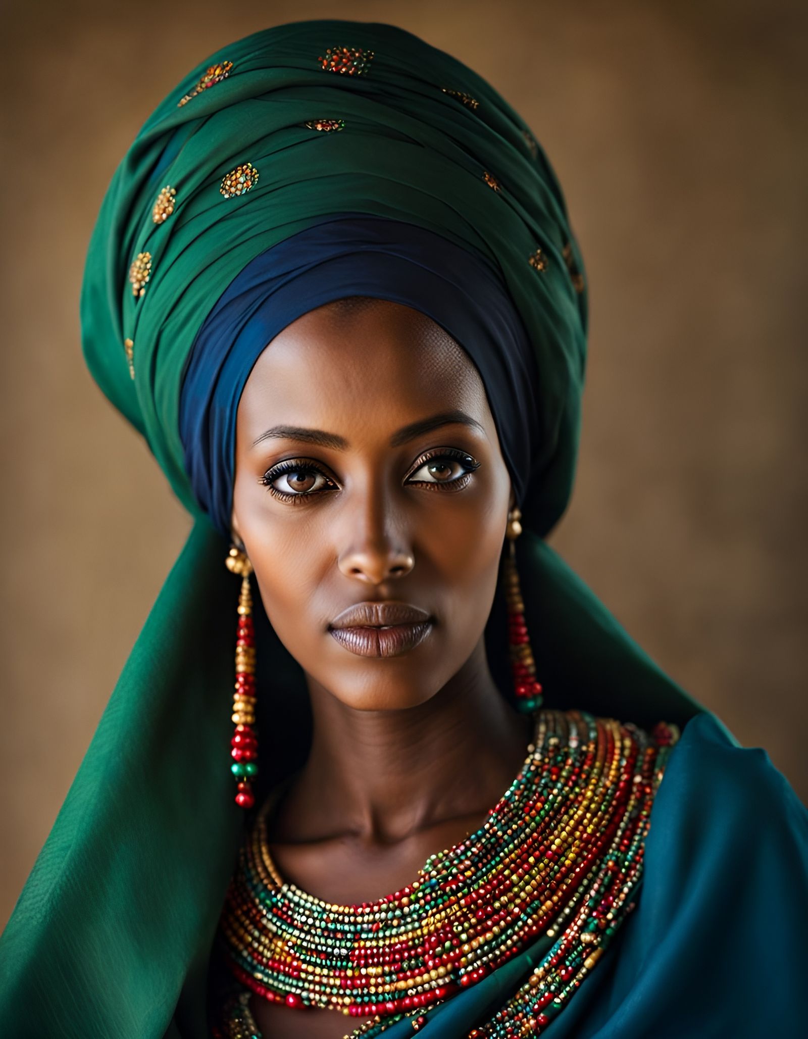 Portrait of a beautiful Ethiopian woman, PHOTOGRAPH by Aida Muluneh  by @SirHeckerich