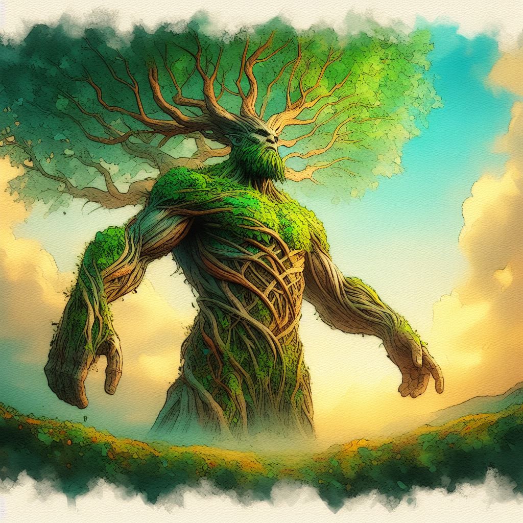 Strong arms reach for sky, Leaves whisper secrets to wind, Green giant stands tall.