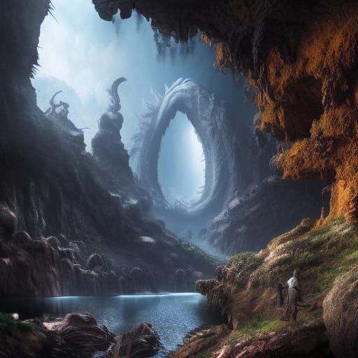 Dragon Cave  by @Himitsu