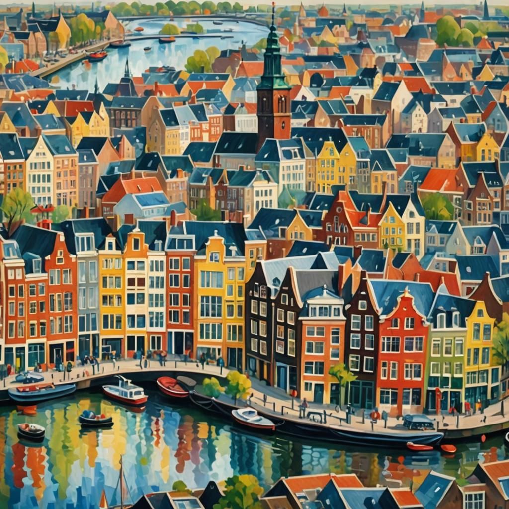 Panorama of Amsterdam.