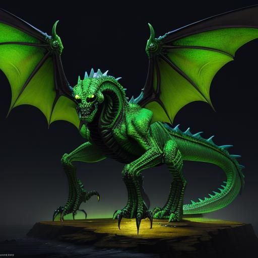 alien dragon
acid green 2x legs
skull head nightmar