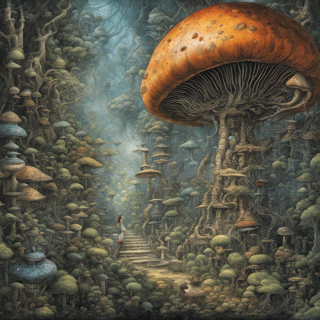 Mushroom Forest - AI Generated Artwork - NightCafe Creator