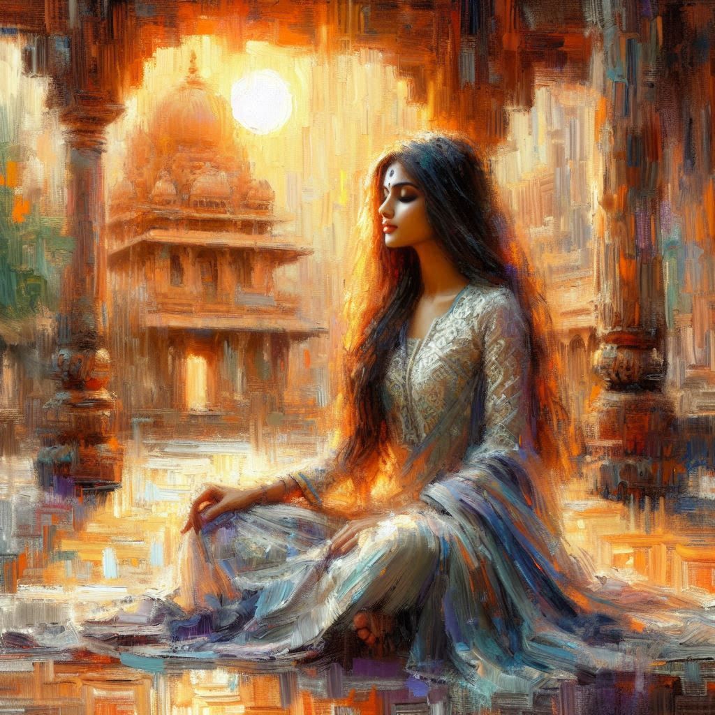 Princess Niloufer at Ranakpur Jain Temple