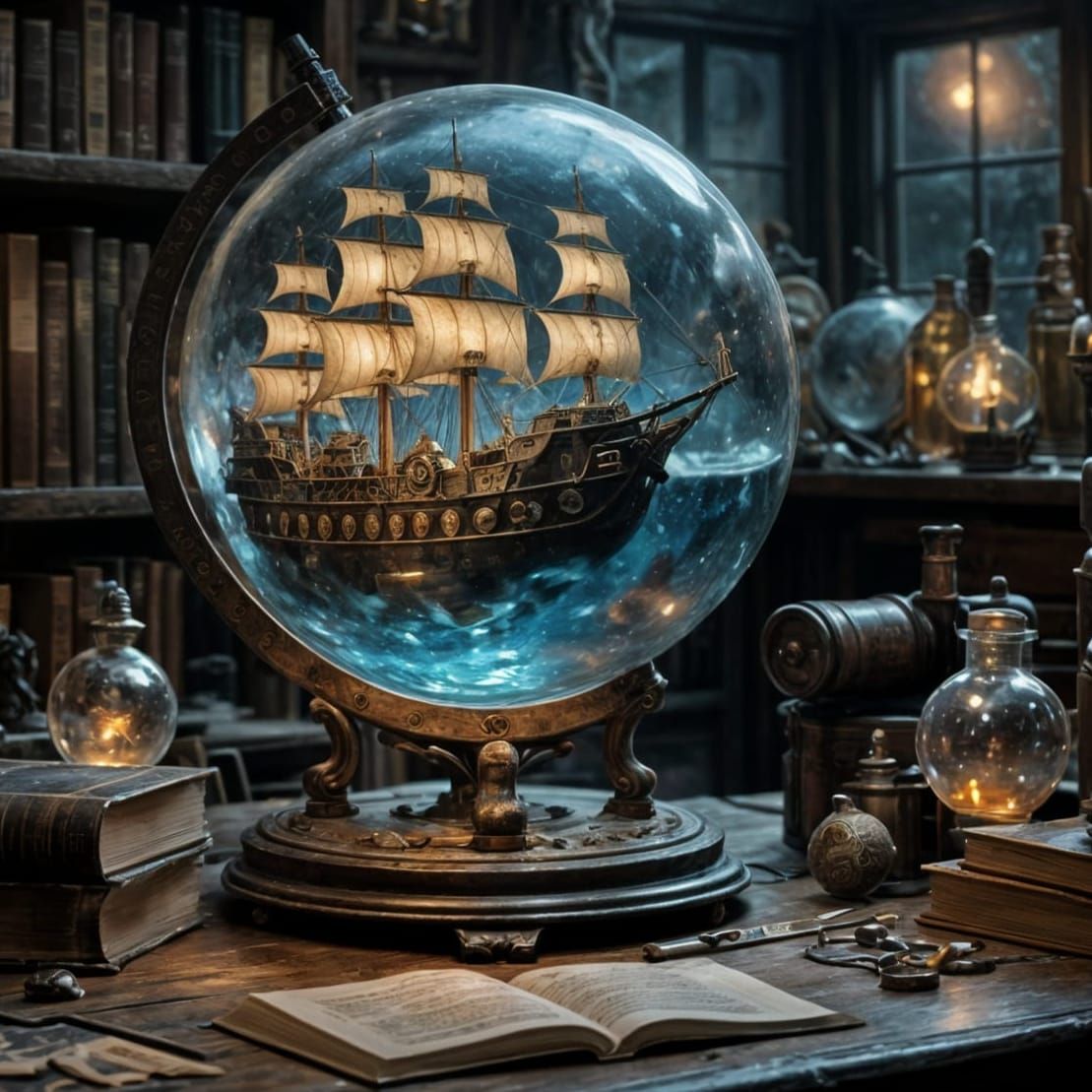 Ship in an orb  by @Caroline