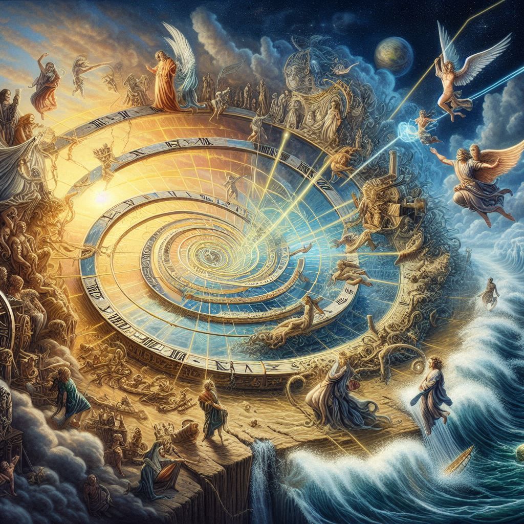 threads of fate passing through centuries, people, buildings, mythical creatures