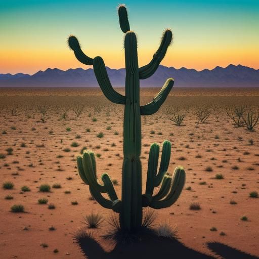 The desert stretches far and wide,
A canvas painted dry.
The...