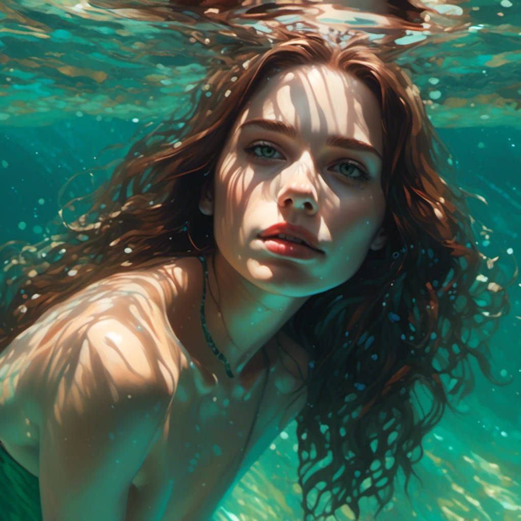 swimming  in quiet cove