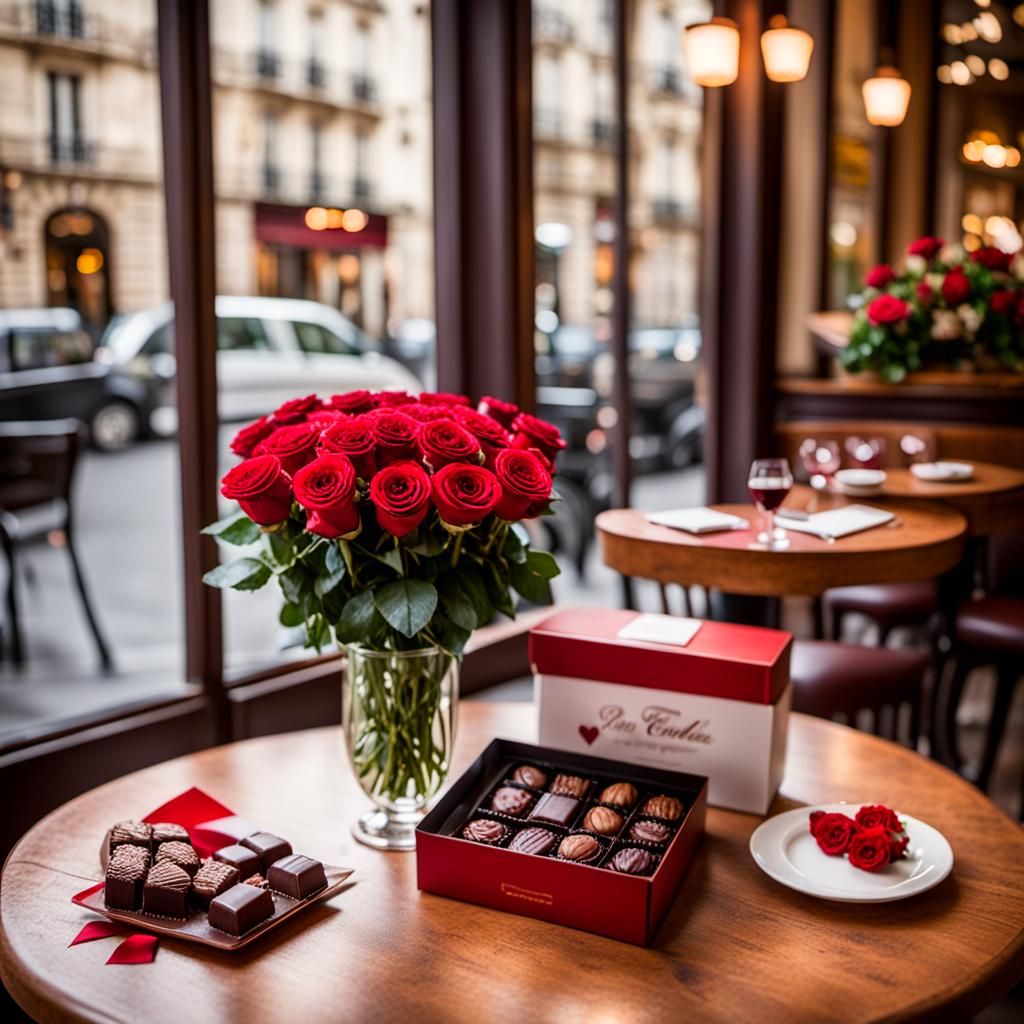 Parisian Serenade: Love Among Roses and Chocolates