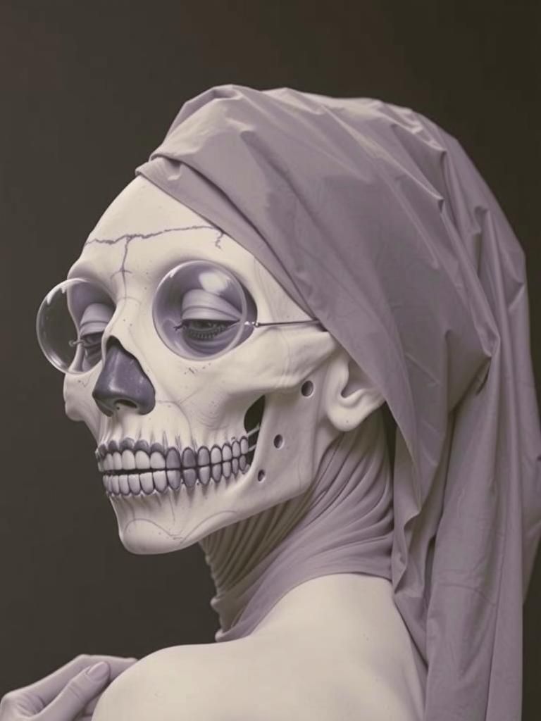 Ghoulish Dadaist Collage with Wraiths and Strays