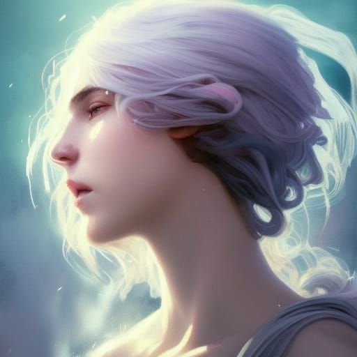 Magical movies with cloud ancient hair