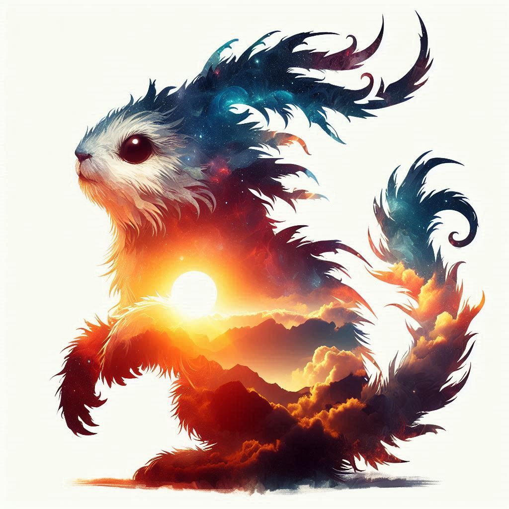 double exposure beautiful fantasy portrait landscape..