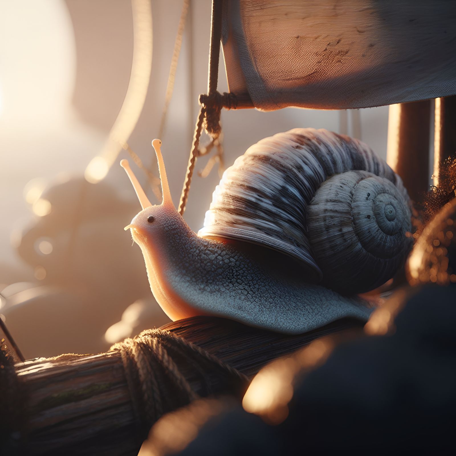 "Ahoy, I'm snailing!"