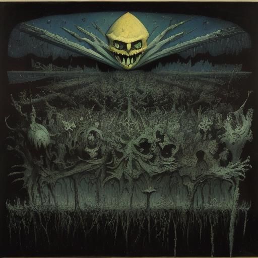 The Cabinet of Dr. Caligari by Van Gogh by Zdzislaw Beksinsk...