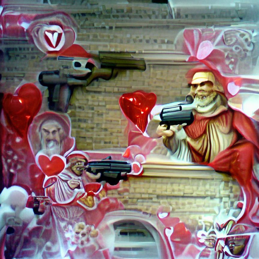 St. Valentine is back and oh shit he's got a gun.