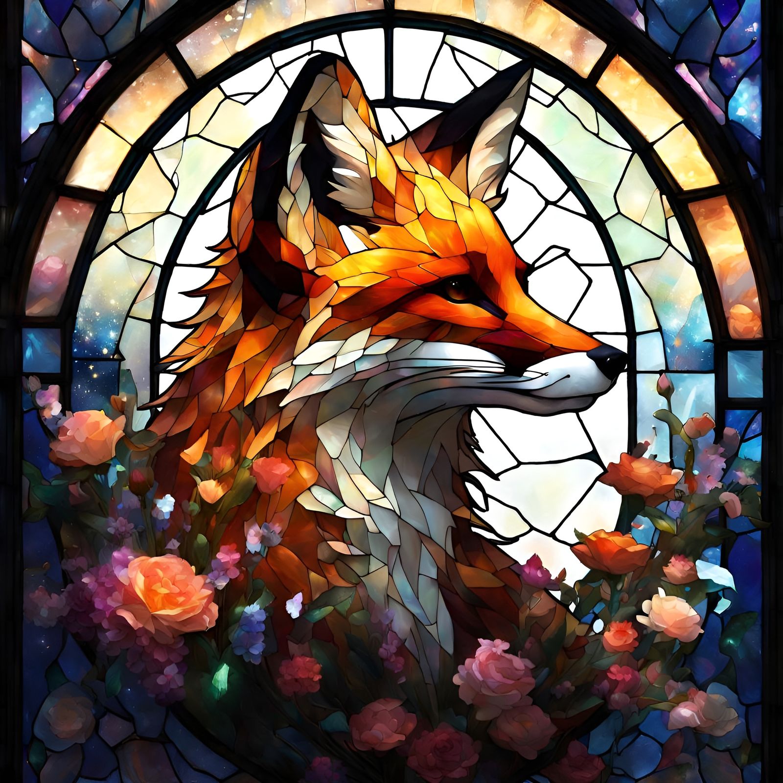 3D Look Artificial Intelligence Art of a Cute Colorful Fox Playing