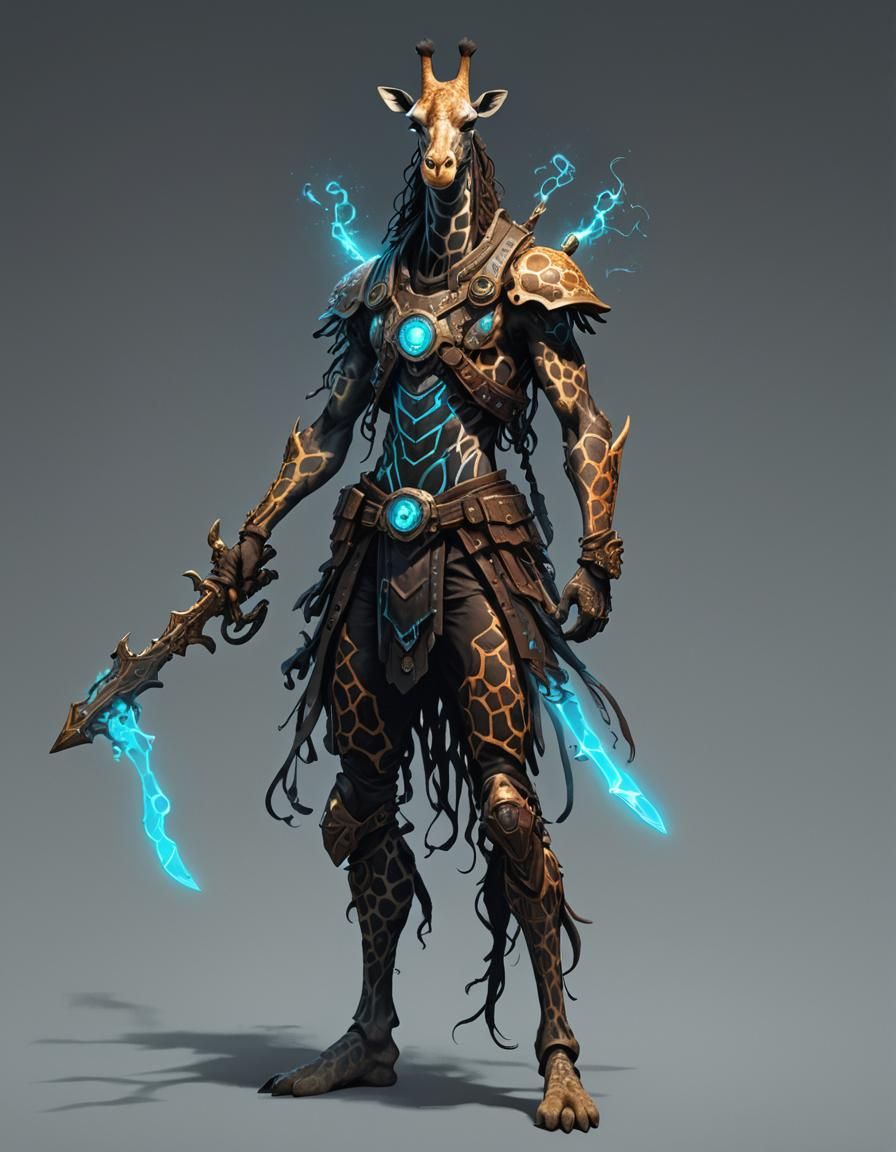 a giraffe warrior 