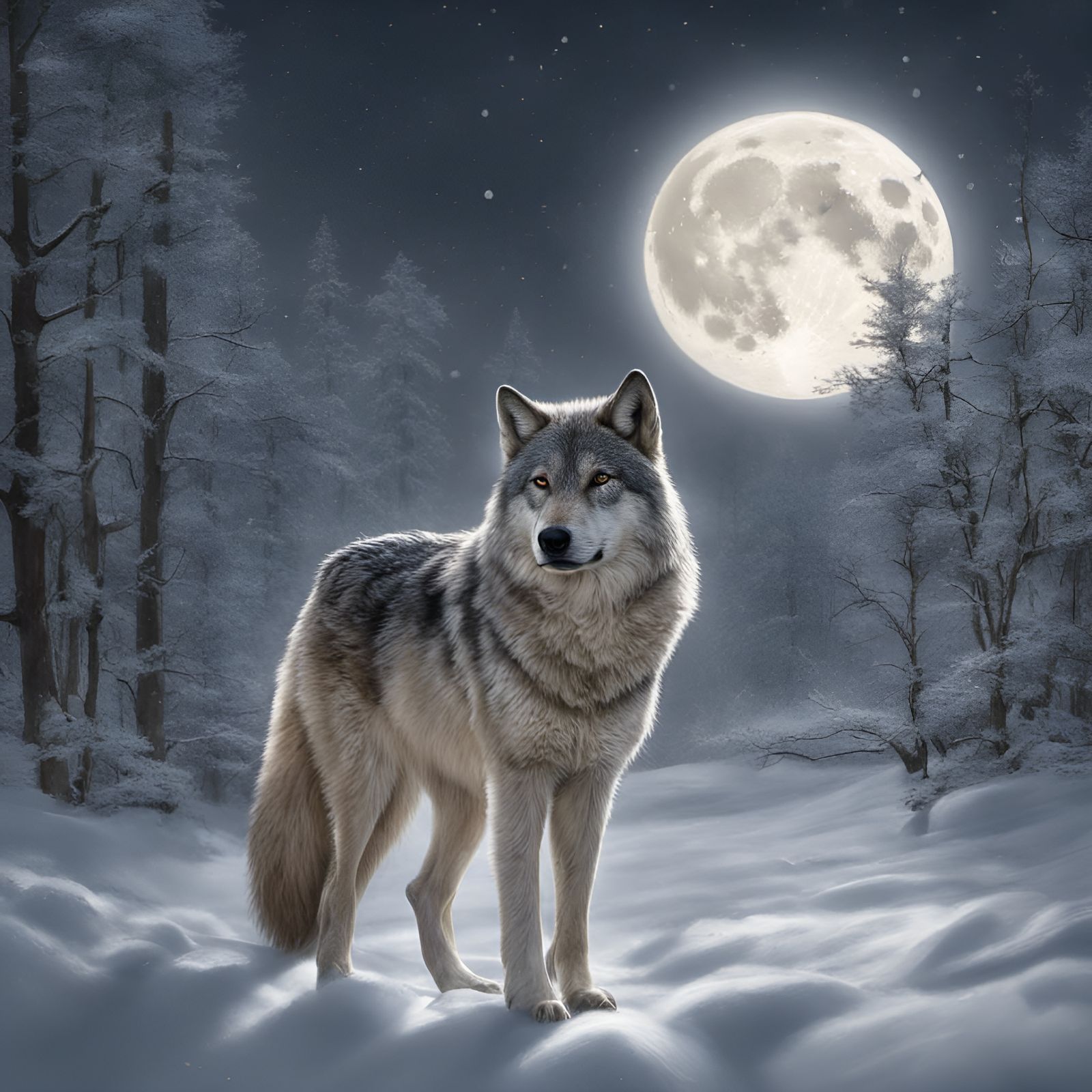 Lone wolf - AI Generated Artwork - NightCafe Creator