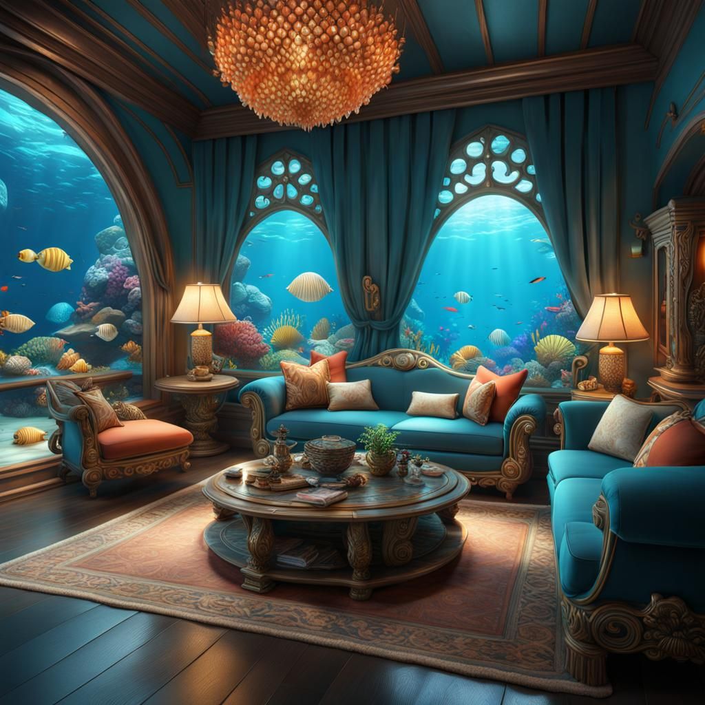 Underwater Living Room AI Generated Artwork NightCafe Creator