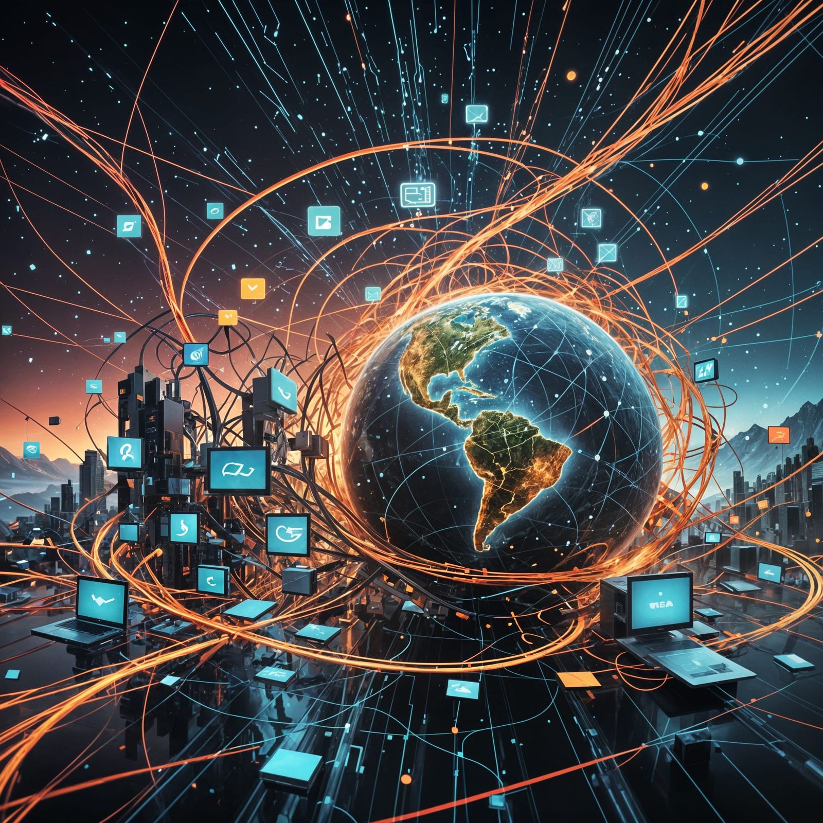 Abstract Internet  by @Maarten Smeets