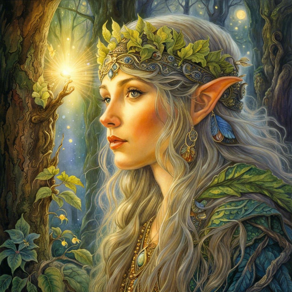 Elf In The Woods - AI Generated Artwork - NightCafe Creator