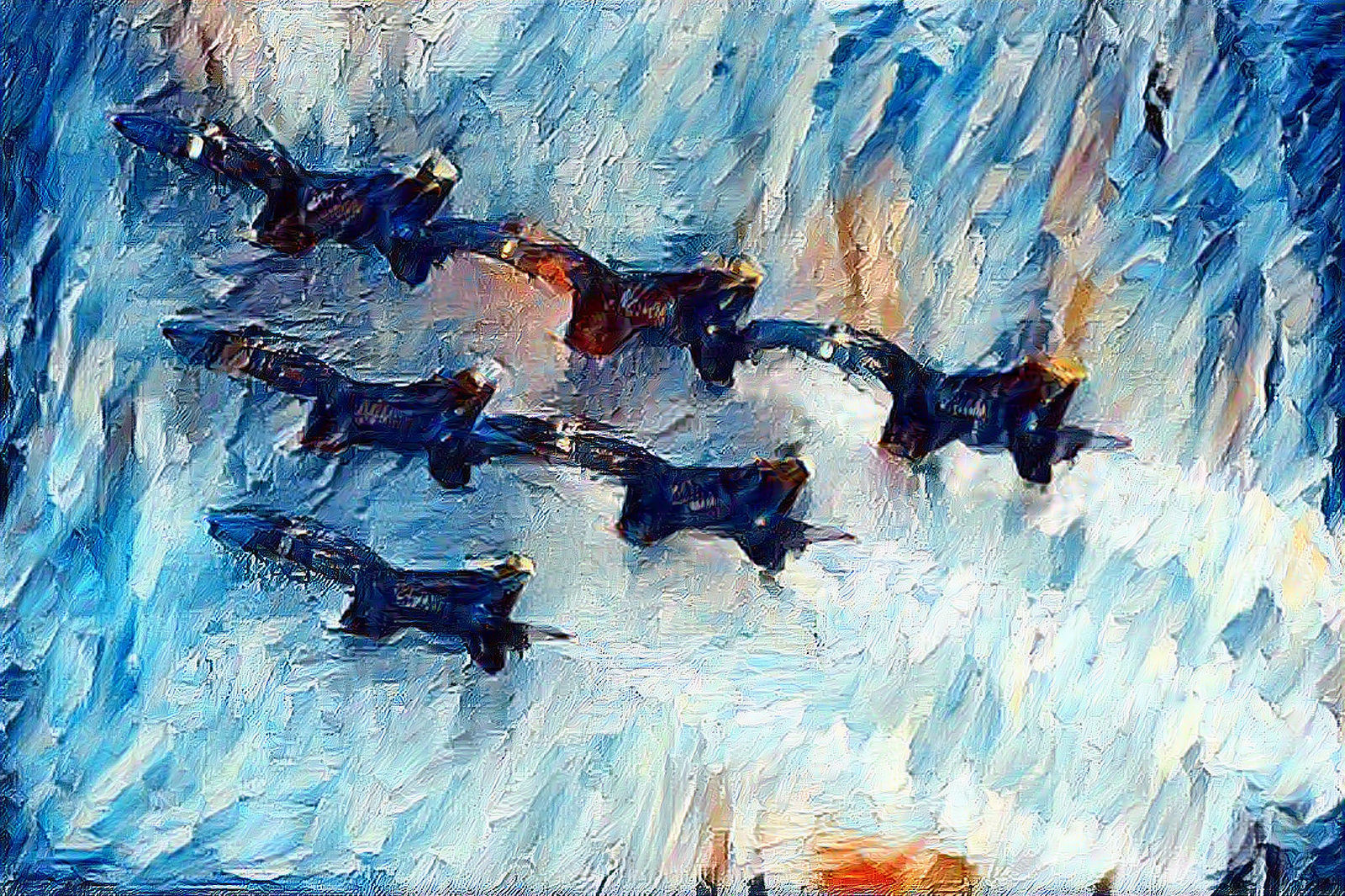 Blue Angels Painting