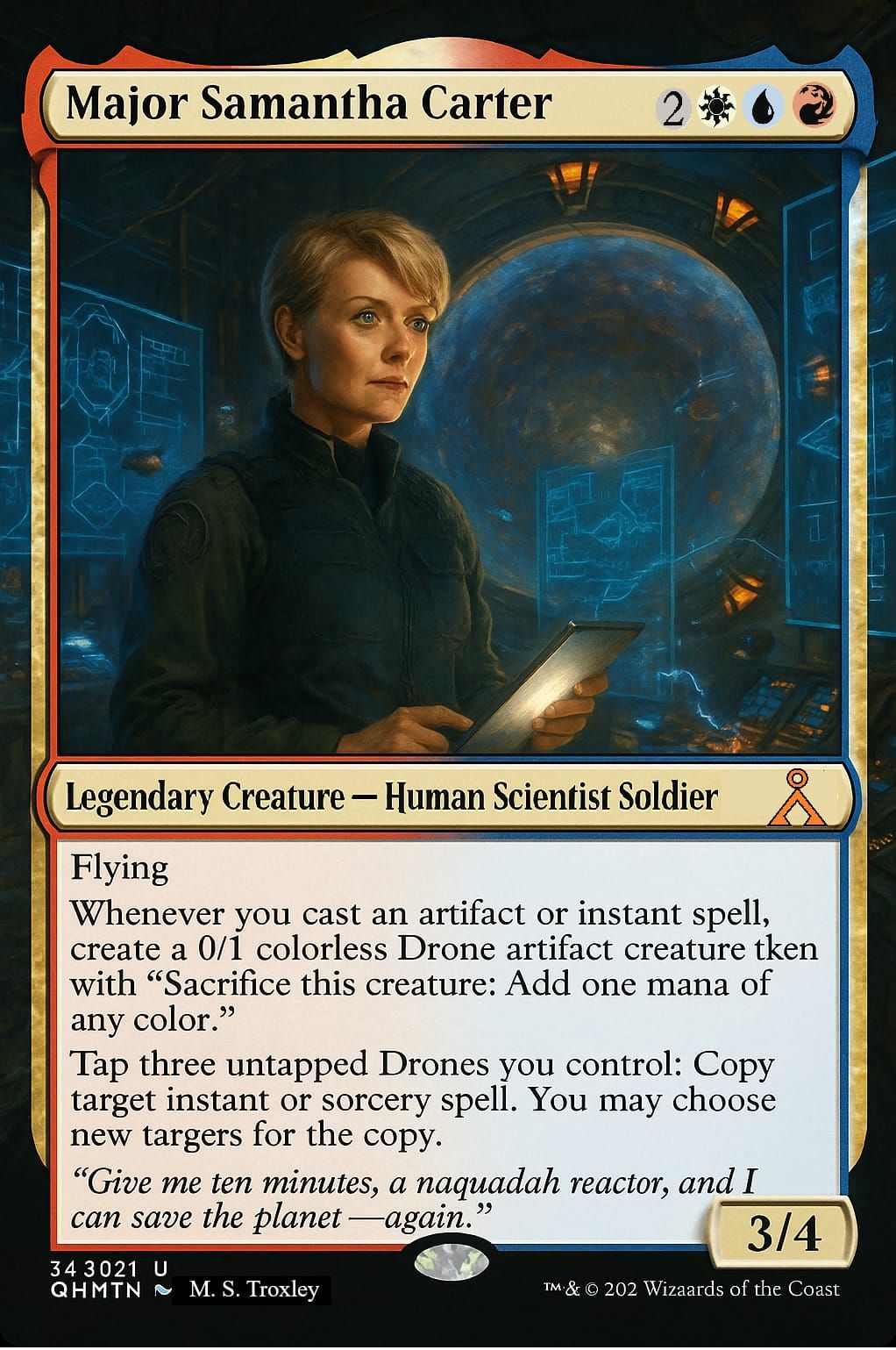 Samantha Carter Magic: The Gathering Card