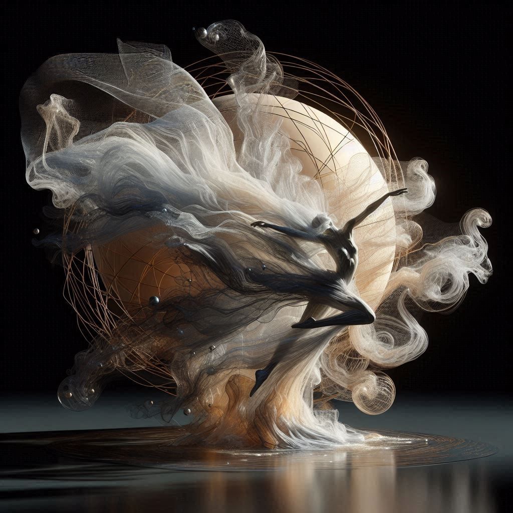 At the birth of the world. Sculpture.