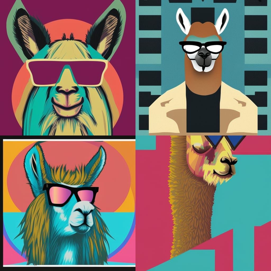 cool llama with sunglasses - AI Generated Artwork - NightCafe Creator