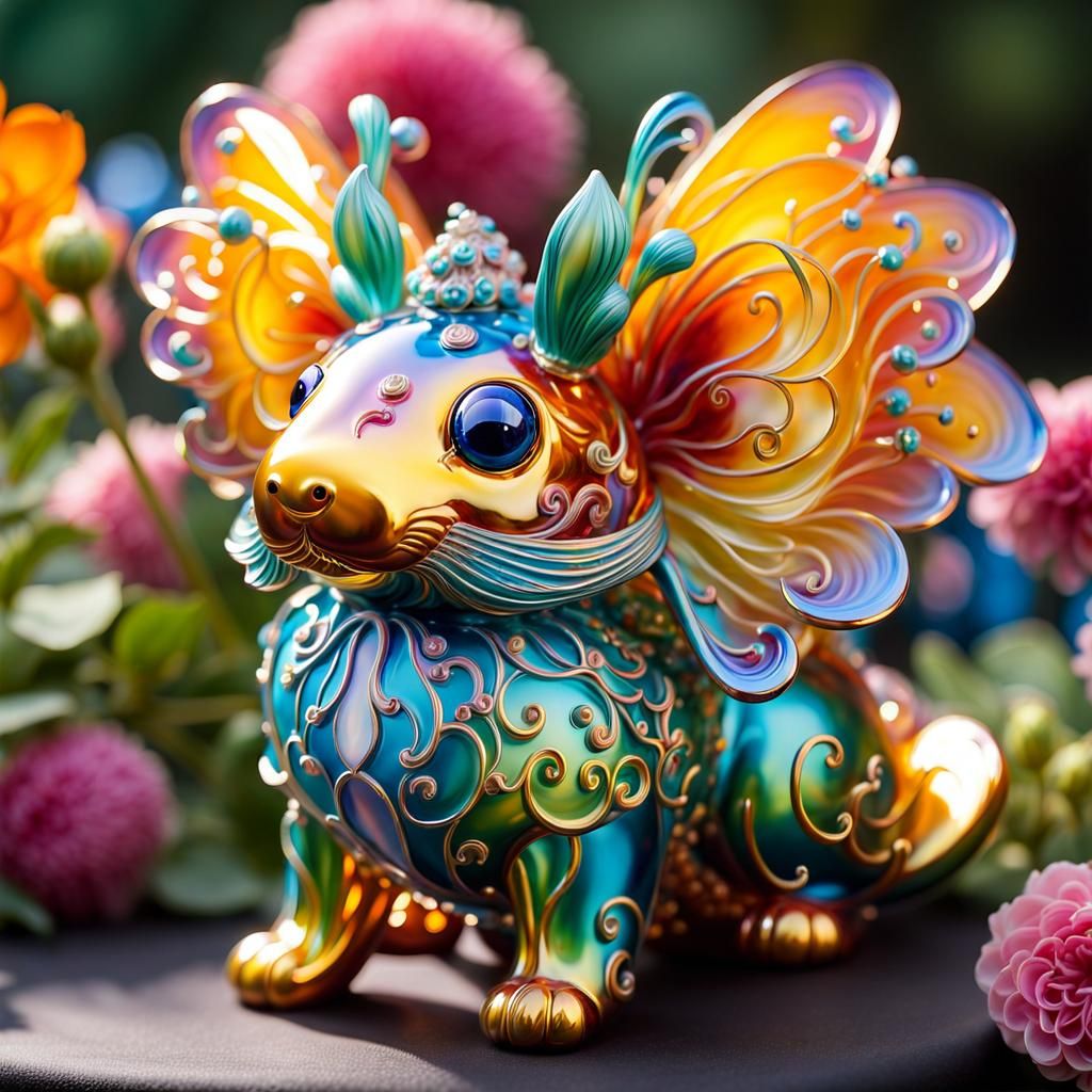 Enameled glass figurine   by @StephanieB