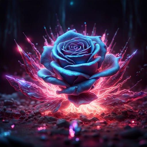 Glowing rose