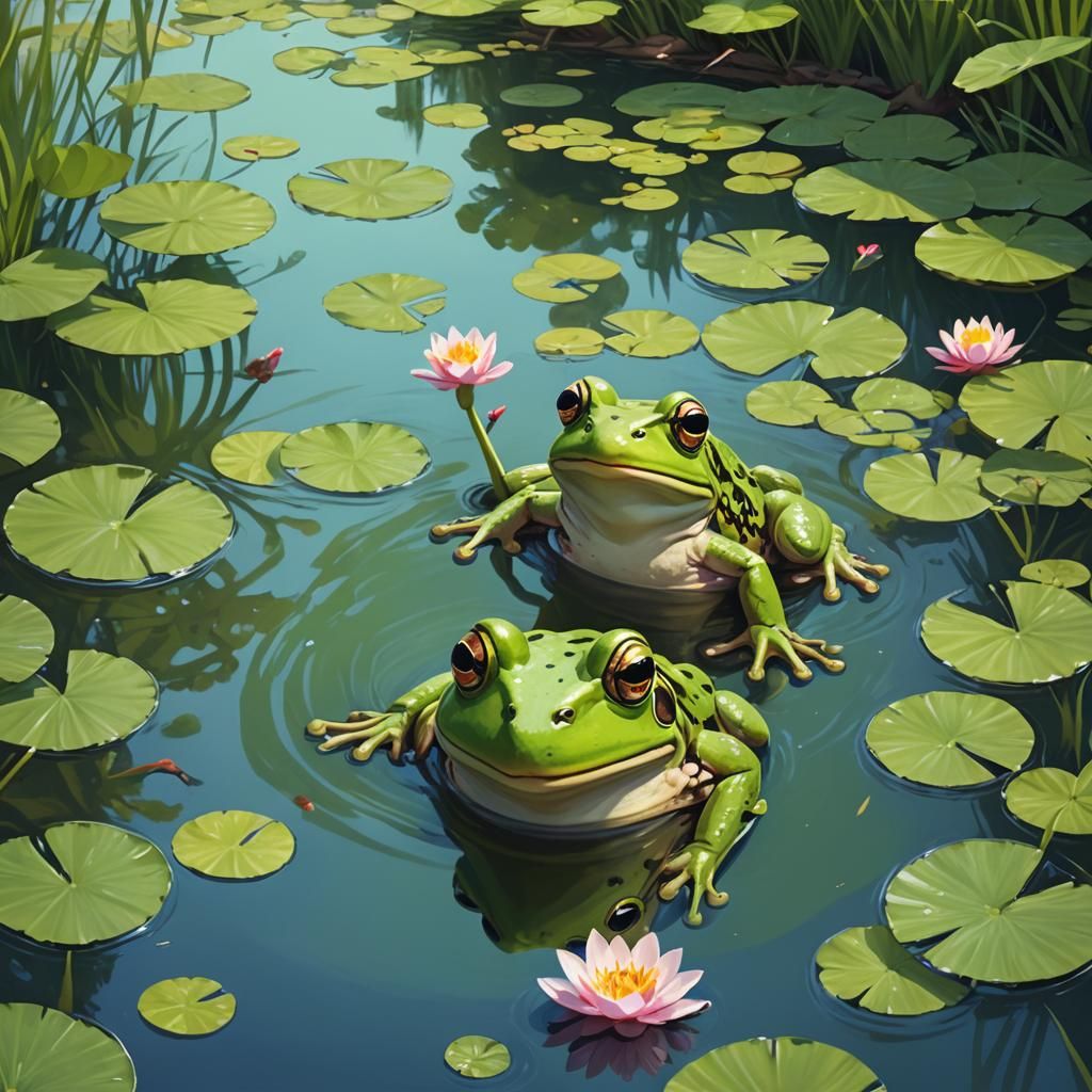 In a pond