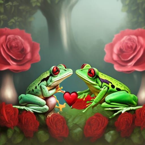 Frog Love AI Generated Artwork NightCafe Creator
