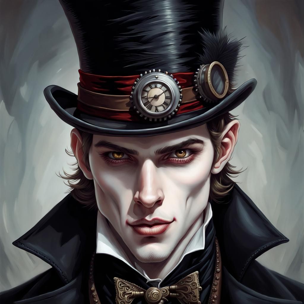 Portrait of a Handsome Young Vampire - AI Generated Artwork - NightCafe ...