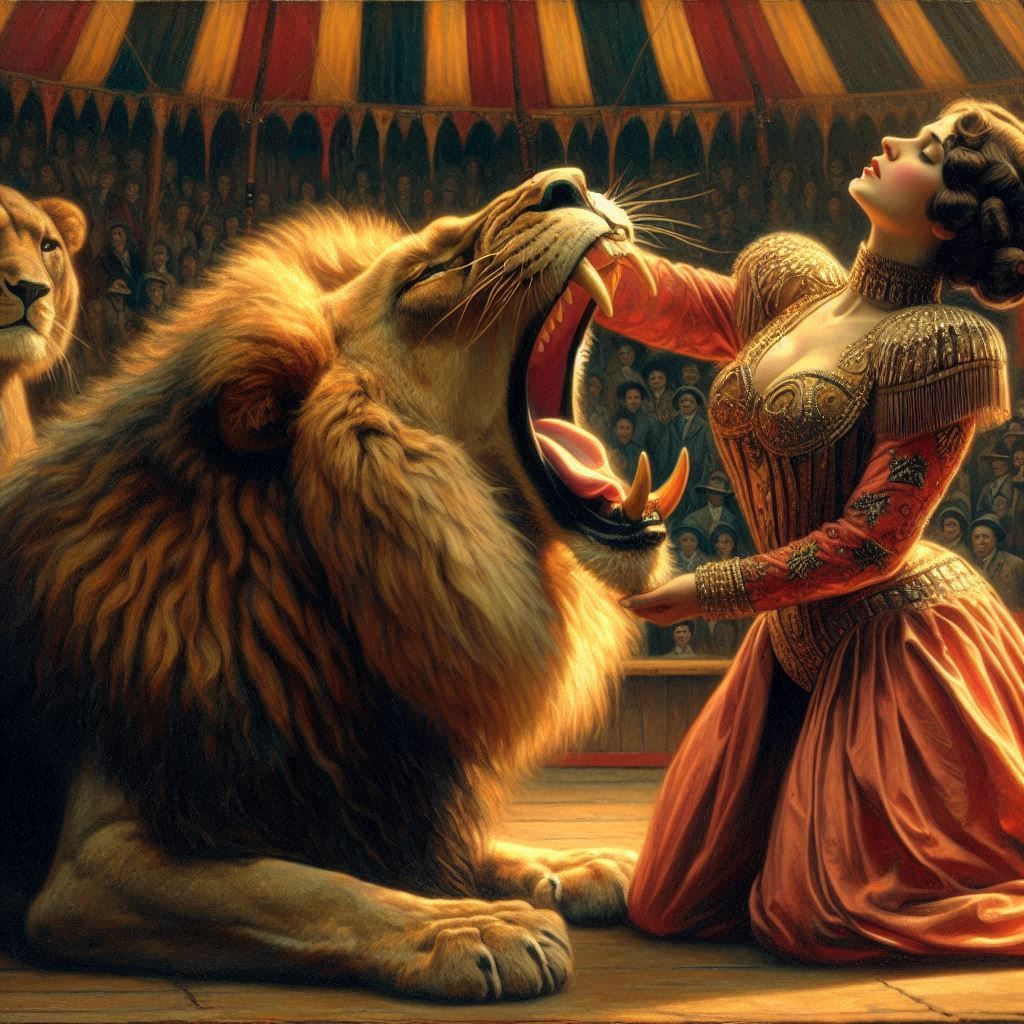 woman lion tamer, 1930’s