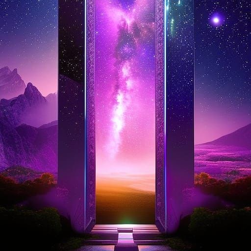 Travel portal  by @Cosmic Clouds