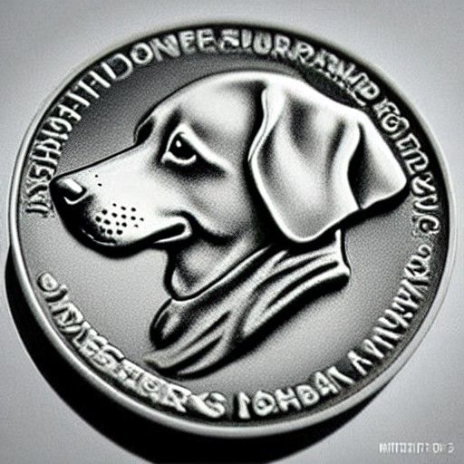 In Dog We Trust Minted On A Silver Coin, Realistic, Detailed, Look At 