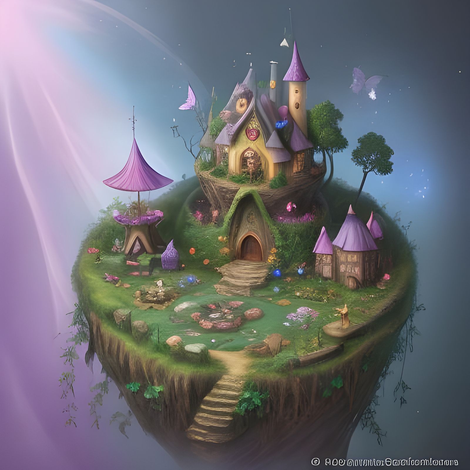 Magical fairy village AI Generated Artwork NightCafe Creator