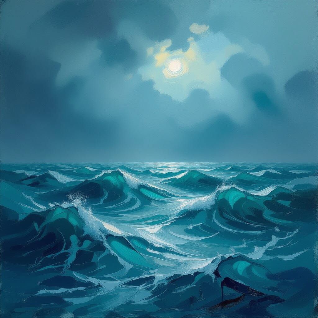 Turbulent Waters in J.M.W. Turner Style