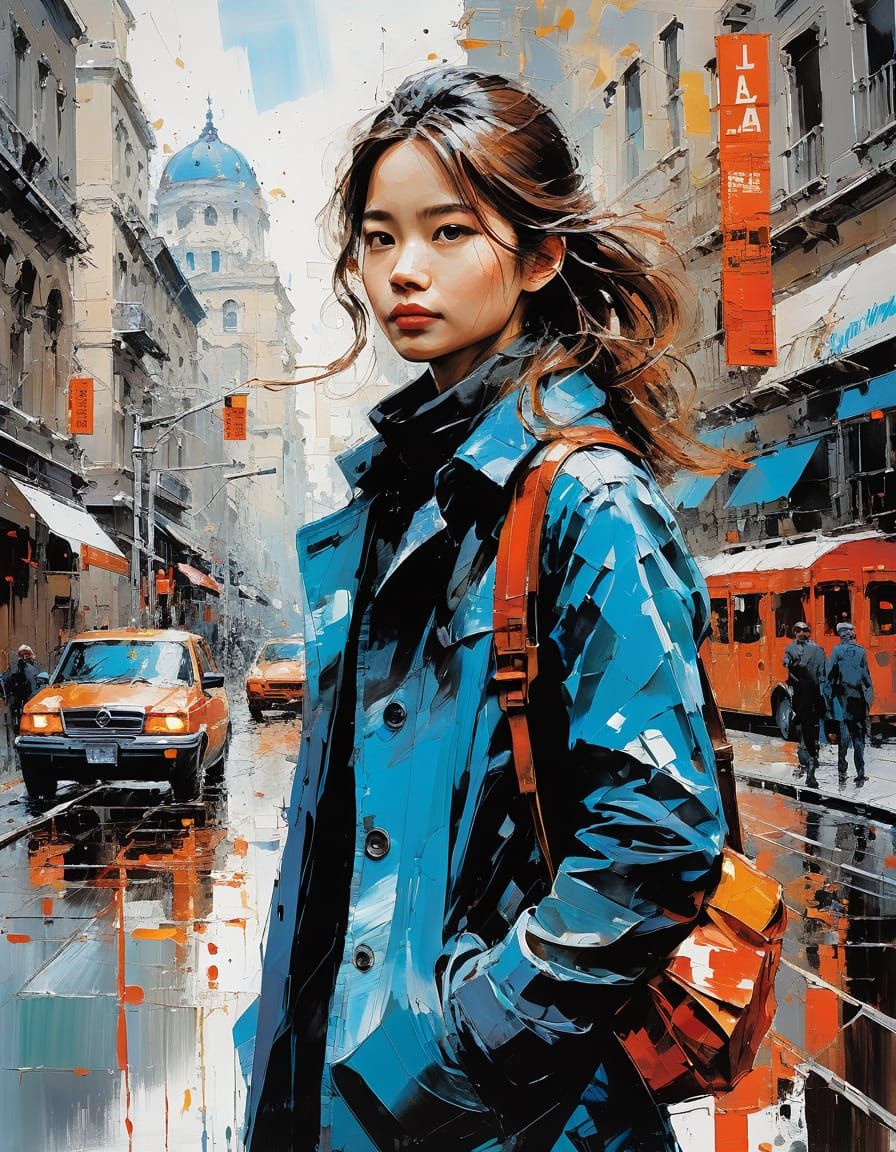 Laura by Antoine Blanchard, Kenichi Sonoda and Jim Lee abstract art complementary colors fine details ...  by @Queen_Asha