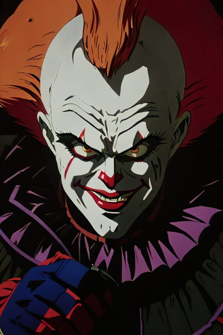 Pennywise (Horror Icons in '90s Anime Style)