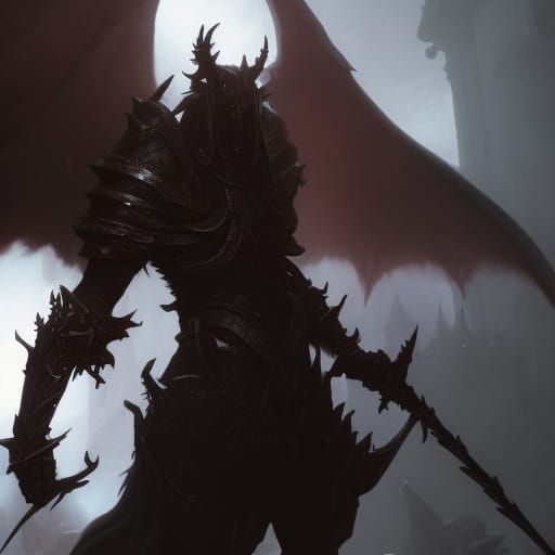 stunning dark fantasy demonic knight, a masterpiece, 8k reso...