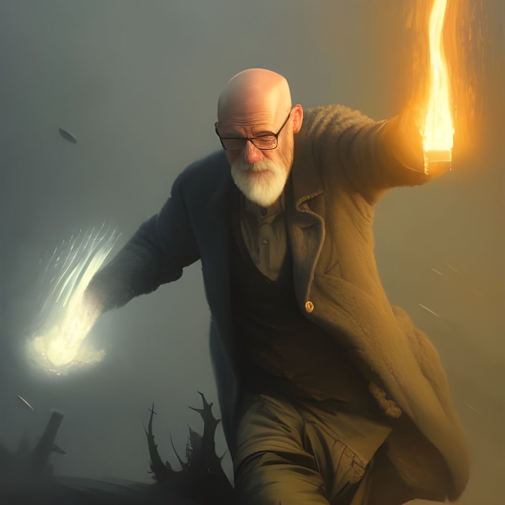 Old bald mage
