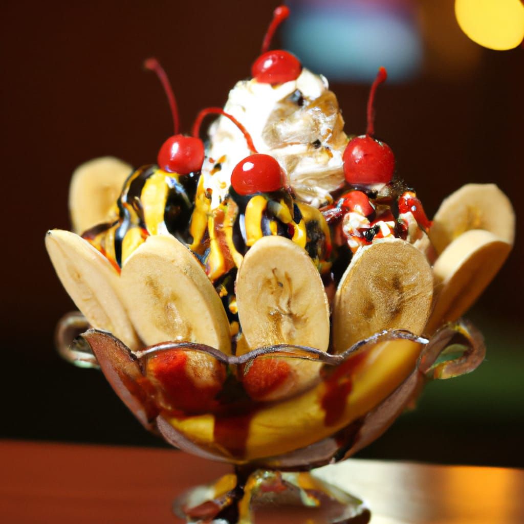 Banana split sundae  by @Fly Bait
