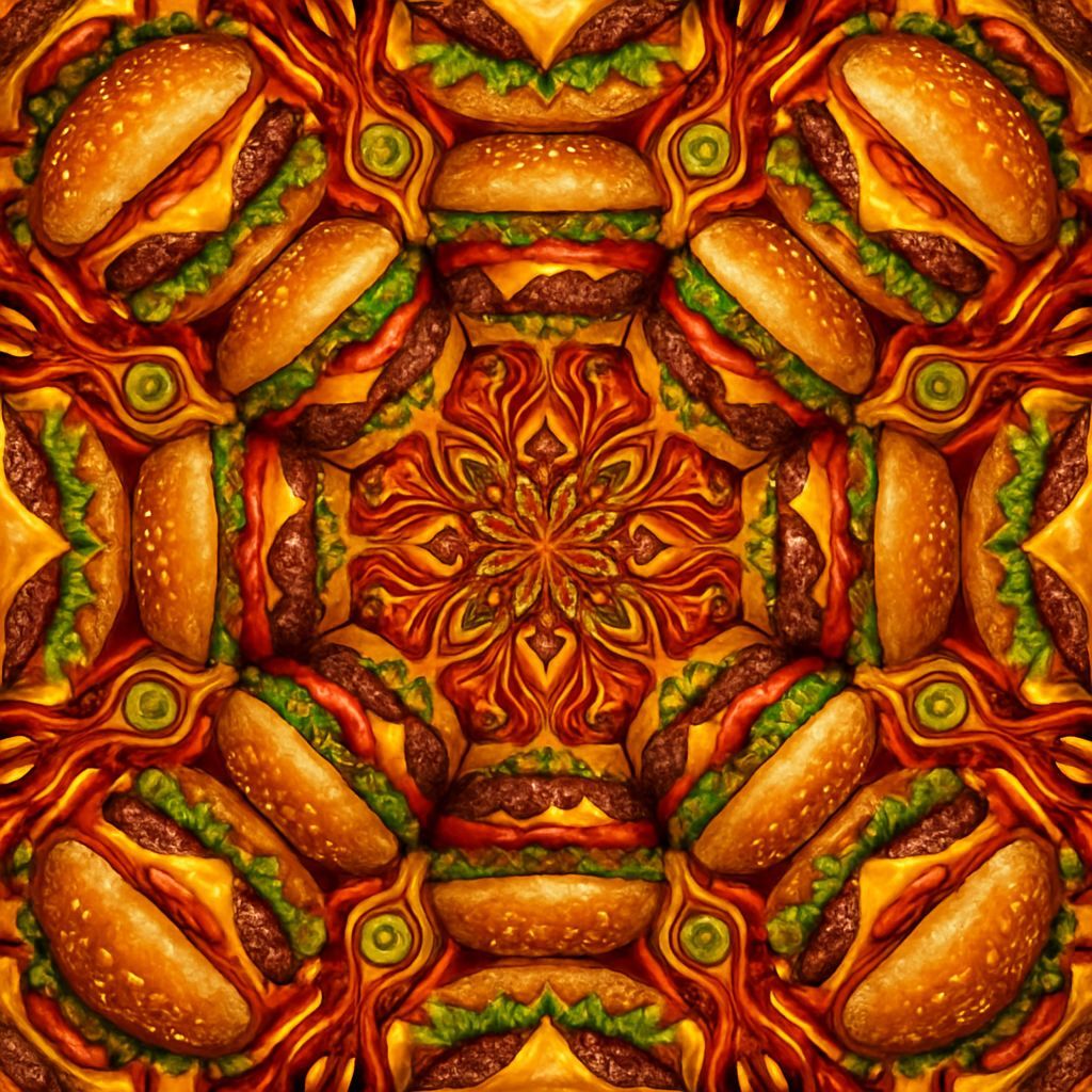 burger rain  by @Mr Happy