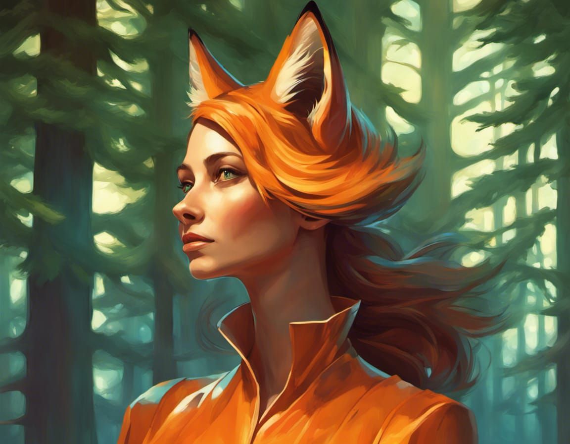 Red Fox Women - AI Generated Artwork - NightCafe Creator