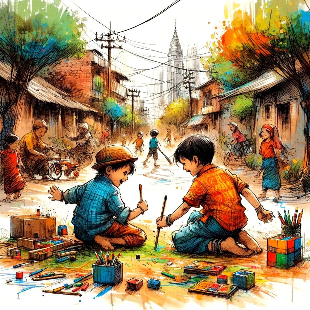 Playing in the street
